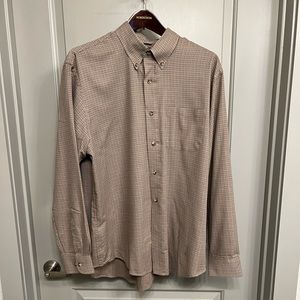 Plaid Arrow Button Up Shirt with Front Pocket